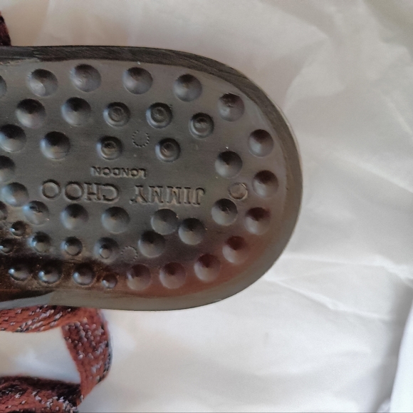 Jimmy Choo Waikiki Jelly Gladiator Tie Sandals Sz 37 - Picture 12 of 12